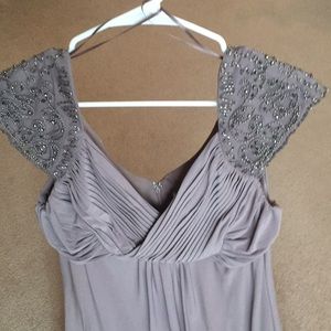 Gray Beaded Dress - Size 14